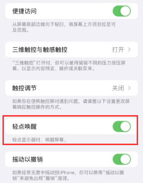 怀化苹果授权维修站分享iPhone轻点无法唤醒怎么办 